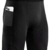 Niksa short de compression homme séchage rapide et respirant avec poches pour téléphone portable