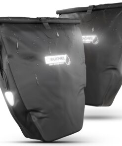 Büchel Sacoche de vélo 100% étanche I porte-bagages I idéale pour voyageurs en velo I sacoches de vélo arrière ajustable