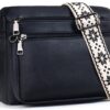 Sac à bandoulière MUIIKOLA femme en cuir, large sangle souple pour quotidienbusy femmes