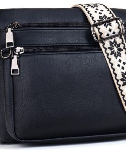 Sac à bandoulière MUIIKOLA femme en cuir, large sangle souple pour quotidienbusy femmes
