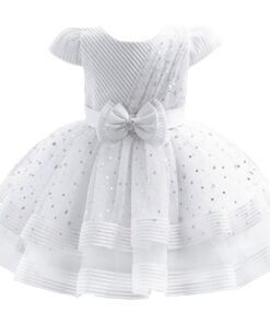 Robe New Front Fille Manche Courte Pour Soirée Anniversaire Col Rond Trendy