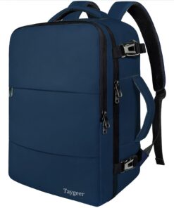 Sac à Dos Voyage Taygeer Cabine Lufthansa, Valise Cabine 55x40x20 Bleu Foncé Homme Feminine Léger avec USB Chargeur pour