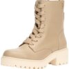 Tommy Hilfiger Chic Mid Heel Leather Lace-up Bottines pour Femme Élégantes Été Automne 90mm Mode Chic