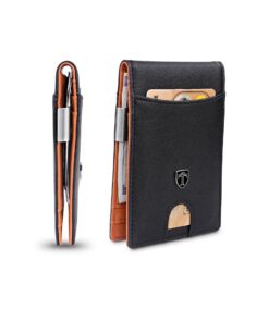 TRAVANDO Portefeuille avec Pince à Billets Rio - Sécurité Bancaire - Hommes - Voyage - Protection RFID - Mince Porte-Mon