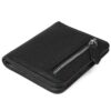 GADIEMKENSD Petit Coque Pliante pour Cartes Crédit en vraie Leather Anti-RFID Compact Noir