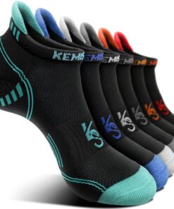 Chaussettes Basses KEMISANT Homme - Lot de 6 | Respirantes | Sportswear | Talon Tab Coussin Complet