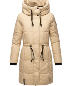 Manteau d'hiver court matelassé Navahoo pour femme avec capuche Motif pattes de sucre XS-XXL