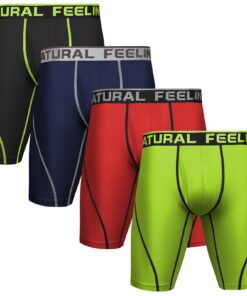Boxers naturels pour hommes élastiques, lot de 3, taille S-XXL, antitranspirants et idéaux pour le sport