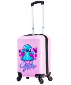 Valise rigide Disney Stitch pour enfant - S, rose (H49.5cm x W32cm - 28L)