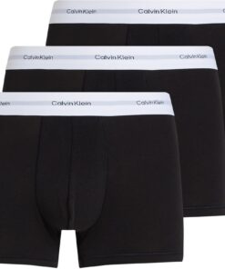 Calvin Klein Boxers Lot de 3 pour Homme avec Ceinture Emblématique | Intimité Luxe | Polyester 90% / Élasthanne 10% | Bl