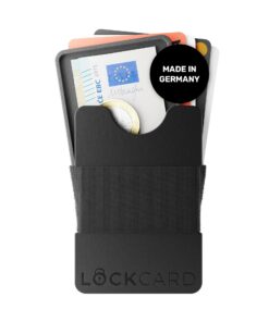 Lockcard Portefeuille Intelligent Slim avec Protection RFID – Mini Étui à Cartes Sécurisé pour Hommes et Femmes, Porte-M