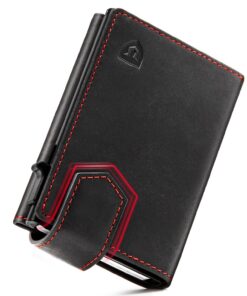 Portefeuille LORZOR Homme en Cuir Véritable avec Blocage RFID pour 10 Cartes