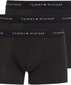 Tommy Hilfiger Men's 3P Trunk WB - Comfortable Athletic Trunk Pants 3-Pack Spandex Underwear for Daily Wear