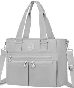VOBUKE Sac à Main Femme Imperméable Grande Sacoche Nylon Tote Bag pour Voyage École avec Multi-Poches et Bandoulière Rég