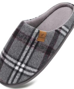 COFACE Chaussons Homme Hiver Chaud en Mousse à Mémoire de Forme Pour Intérieur/Extérieur Avec Semelle Antidérapante Tail