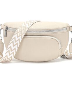 Sac Banane Bandoulière Femelle Tendance Cuir Vegan pour Femmes Ville Petit Sacoche