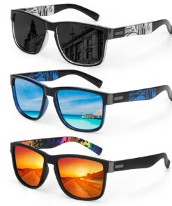 Hifot Lunettes de Soleil Homme Femme : Polarisation, Protection UV400, 3 Pièces Sportif pour Cyclisme et Conducteur
