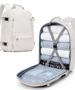 suradar Sac à Dos de Voyage Cabine 45x36x20 avec Compartiment pour Ordinateur - Valise Cabine Easyjet Beige
