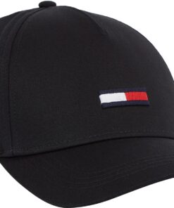Tommy Jeans Casquette Unisexe TJU Flag Baseball Homme Femme Noir Largeurf