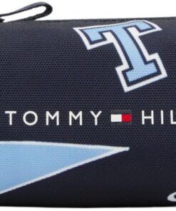 Tommy Hilfiger Étui à Crayons Enfants Unisexe Imprimé Space Blue All Over Print, Taille Unique, Trousse Scolaire Enfant