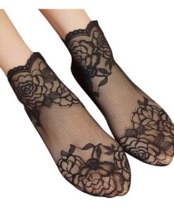 Chaussettes transparentes dentelle femme cheville élastique molle coton Mini Sans Couture Et Collants Universelle