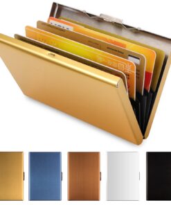 Vicloon Porte-Carte de Crédit Métallique avec Blocage RFID - 6 Slots, Sac à Cartes Sicher Slim pour Homme/Femme