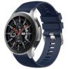 Bracelet Wanme Samsung Galaxy Watch 46mm 45mm Gear S3, 22mm Silicone Bleu Nuit pour GT 2 46mm/GT3/GT3 Pro