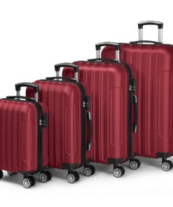 Valises de Voyage LALAHO Grande Taille Cabine et Petite, ABS avec Roulettes Pivotantes 360°, Cadenas et Poignée Télescop