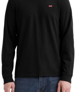Levi's Long-Sleeve Original Housemark Tee T-Shirt pour Homme - Comfort et Style en Polyester 100% - Taille Disponible -