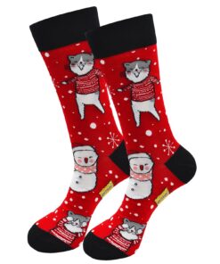 Chaussers fantaisie Noël homme: chaussettes de Noël en coton rigolotes motif drôle colorées 39-45 OEKO-TEX STANDARD 100