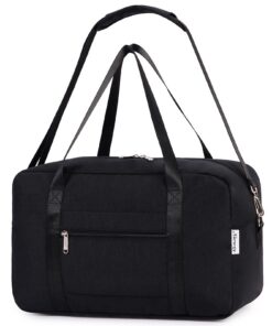 Sac de Voyage Narwey Avion Ryanair 40X20X25 Pliable pour Femme et Homme 20L (Noir) Sac à Main Narwey Avion Ryanair 40X