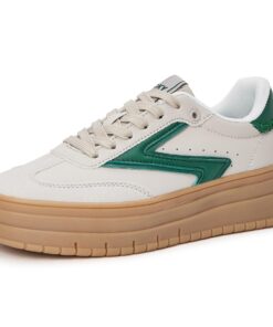 CHaussures Plateforme LUCKY STEP Femme - Semelle Gomme & Suédé, Style Rétro Casual pour Tennis/Marche