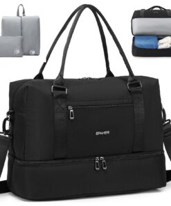 SPAHER Sac de Voyage Cabine Imperméable pour Femme Easyjet Maternité avec Compartiments Chaussures et Humide