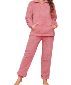 RITOSTA Pyjama Femme Hiver Chaud et Doux Ensembles de Pyjama Polaire Global Recycled Standard