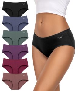 Culottes TANSTC Femme Coton Élasticité Parfaite - Taille Moyenne, Confort Respirant - Lot de 6 OEKO-TEX STANDARD 100