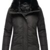 Navahoo Veste d'hiver chaude pour femme avec col en fourrure synthétique Frostii XIV S-3XL