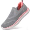 HKR Basket San Lacet Femme Respirantes Mode et Sport Marche Travail Tennis Chic Ultra LéGèRe Fitness Campus Enfiler Snea