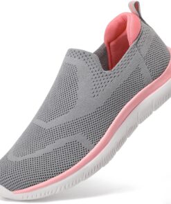 HKR Basket San Lacet Femme Respirantes Mode et Sport Marche Travail Tennis Chic Ultra LéGèRe Fitness Campus Enfiler Snea