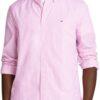 Tommy Hilfiger Chemise L/S Homme - Polyester / Polyester - Adultes - Office - Haute qualité - M - Rouge