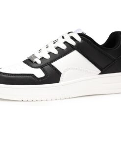 Baskets Mode Femme Blancs en Cuir Brillants avec Strass LUCKY STEP