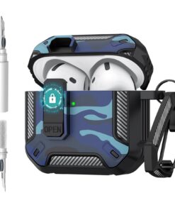 Coque rigide antichoc Wanme pour AirPods 4, protection complète pour homme et femme | Élégant kit de nettoyage inclus |