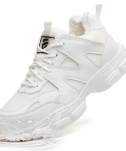 KOIFISH Chaussures de sécurité femme hiver imperméables antidérapantes chaudes confortables chauffantes Embout en acier