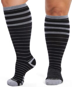 Chaussettes deContention en Bambou Grande Taille pour Femmes et Hommes 15-20 mmHg Gros Mollet OEKO-TEX STANDARD 100 Vari