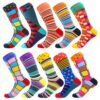 BONANGEL Chaussettes amusantes pour homme colorées, mi-mollet cool et design unique pour le bureau