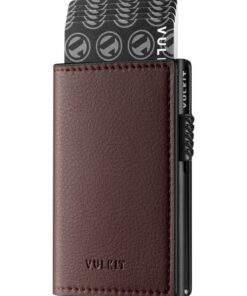 VULKIT Porte Cartes Pop Up Blocage RFID Peut Contenir 11 Cartes et Notes pour Homme Affaires Chic et Sécurisé