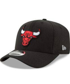 New Era Chicago Bulls Snapback Cap Élastique pour Hommes, Cap Stretchable 9fifty Classique, Chapeau de Sport NBA Fan Fav