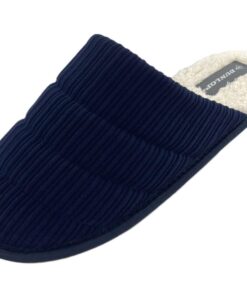 DUNLOP Chaussons mules pour hommes résistants et confortables - Lavables en machine - Doublure chauffante - Mousse adapt