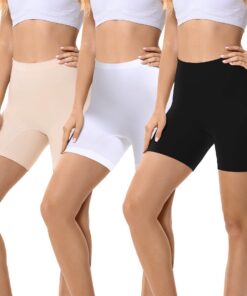 FALARY Short Femmes Leggings Courts Antifrottement Cuisse Boxer Cyclistes Lot de 3 OEKO-TEX STANDARD 100 pour Sportifs F