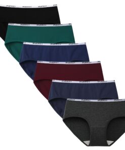 Culottes femmes coton stretch taille basse sous-vêtements doux lot de 6 pour sport et piscine
