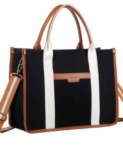 RAVUO Sac Cabas Grande Capacité Pour Ordinateur 15.6 Pouces Tolie Lycee Epaule Tote Bag pour Femmes Affaires Shopping Tr